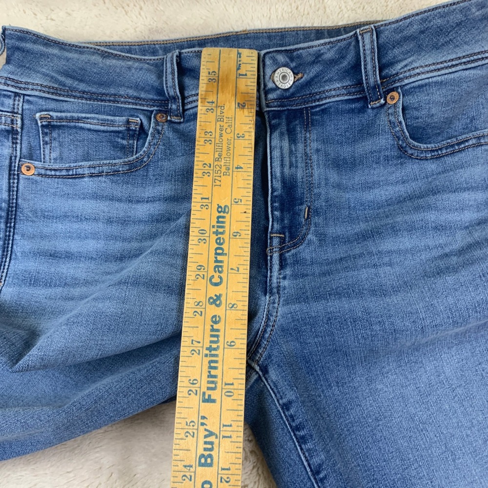 American Eagle Jeans Kick Boot Next Level Stretch Size 10 32W Low Rise Bootcut - Picture 6 of 10